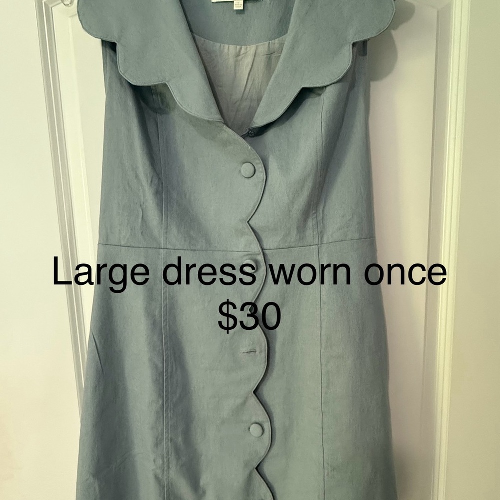 Elegant Blue Sleeveless Dress
